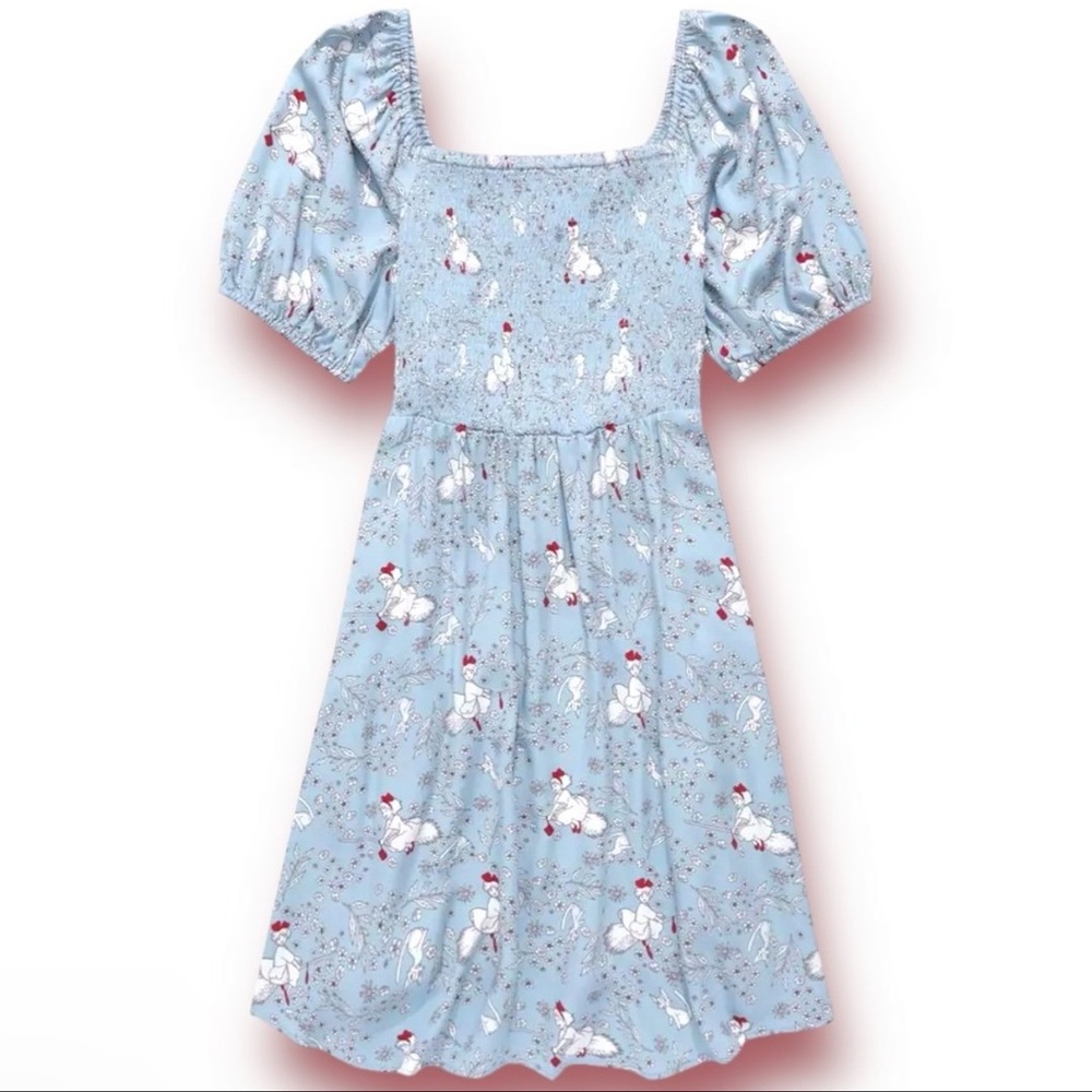 Studio Ghibli Kiki's Delivery Service Floral Smock Dress - Picture 2 of 8